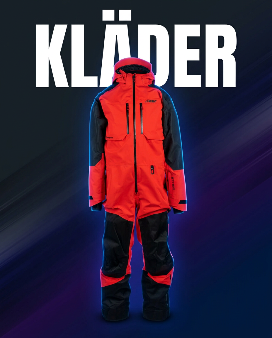 KLÄDER – röd och svart 509 Ether-skoteroverall