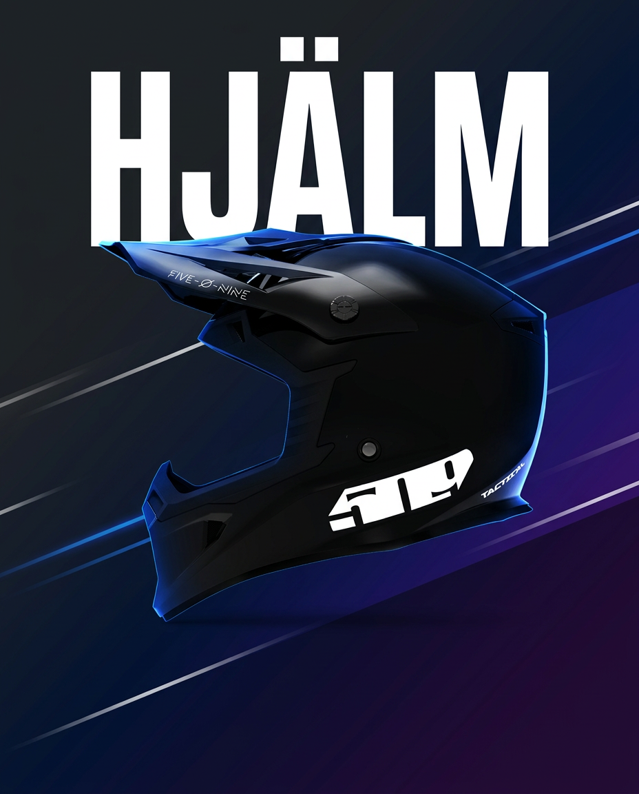 HJÄLM – svart 509 Tactical-hjälm